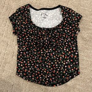art class Black Floral Short Sleeve Tee